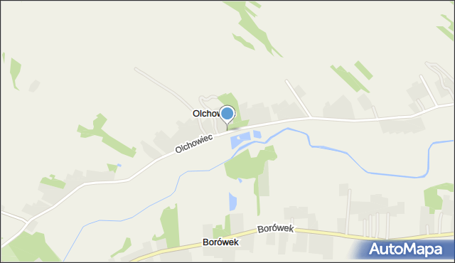 Olchowiec gmina Żółkiewka, Olchowiec, mapa Olchowiec gmina Żółkiewka