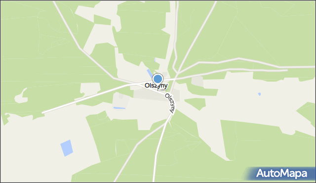 Olszyny gmina Czersk, Olszyny, mapa Olszyny gmina Czersk