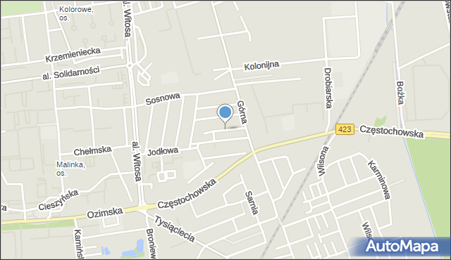 Opole, Olchowa, mapa Opola