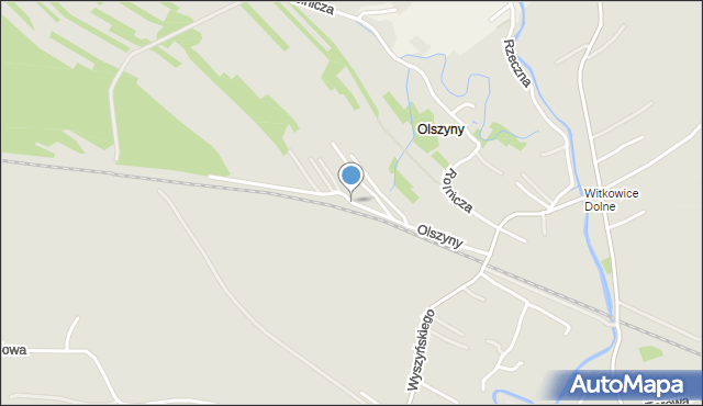 Ropczyce, Olszyny, mapa Ropczyce