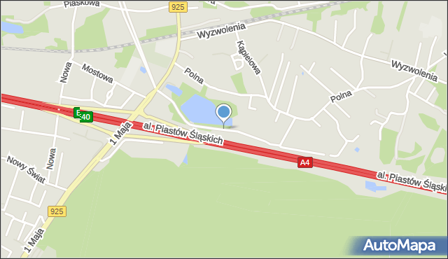 Ruda Śląska, Olimpijska, mapa Rudy Śląskiej