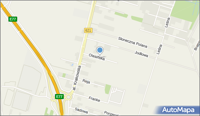 Sękocin Nowy, Olesińska, mapa Sękocin Nowy