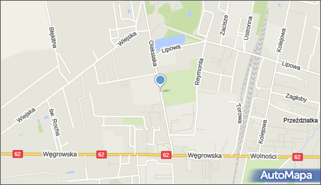 Sokołów Podlaski, Oleksiaka Wichury, mapa Sokołów Podlaski