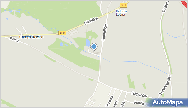 Sośnicowice, Olchowa, mapa Sośnicowice