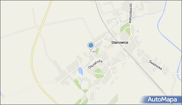 Stanowice gmina Strzegom, Olszańska, mapa Stanowice gmina Strzegom