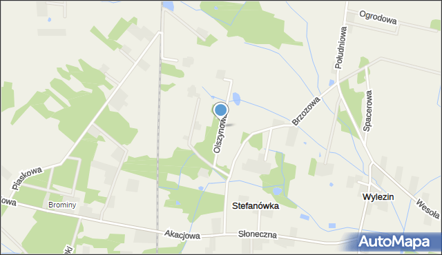 Stefanówka gmina Tarczyn, Olszynowa, mapa Stefanówka gmina Tarczyn