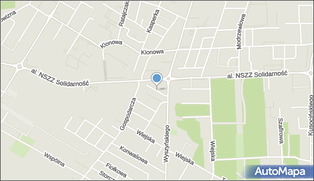 Świdnik, Olchowa, mapa Świdnika