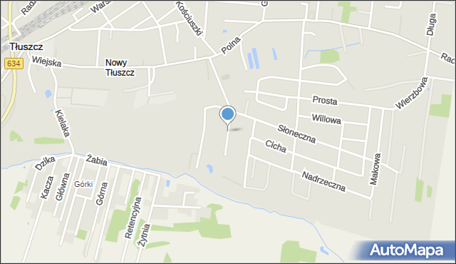 Tłuszcz powiat wołomiński, Olchowa, mapa Tłuszcz powiat wołomiński