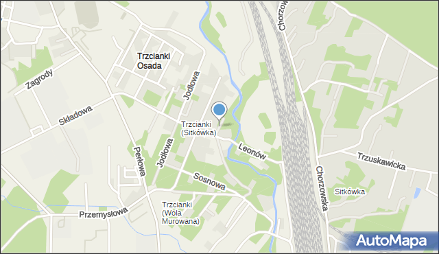 Trzcianki Osada, Olchowa, mapa Trzcianki Osada