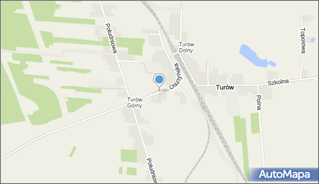 Turów gmina Olsztyn, Olsztyńska, mapa Turów gmina Olsztyn