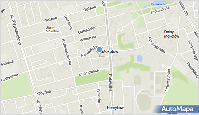 Warszawa, Olkuska, mapa Warszawy