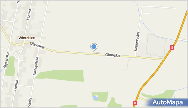 Wierzbice, Oławska, mapa Wierzbice