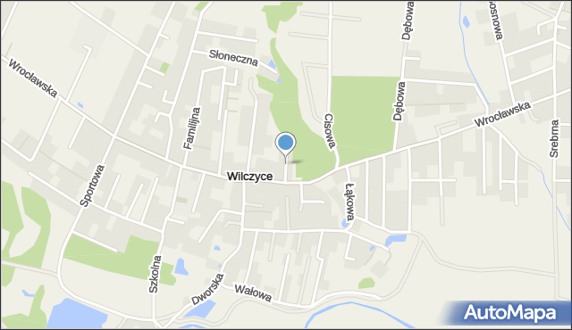 Wilczyce gmina Długołęka, Olchowa, mapa Wilczyce gmina Długołęka