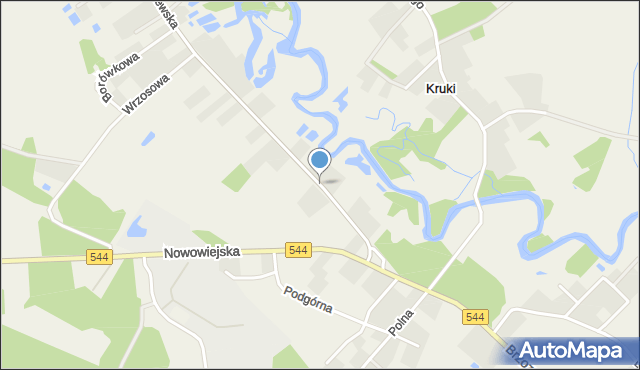 Kruki gmina Olszewo-Borki, Omulewska, mapa Kruki gmina Olszewo-Borki