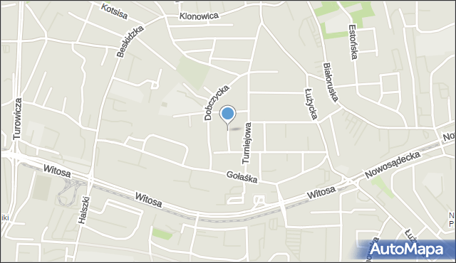 Kraków, Ondraszka, mapa Krakowa