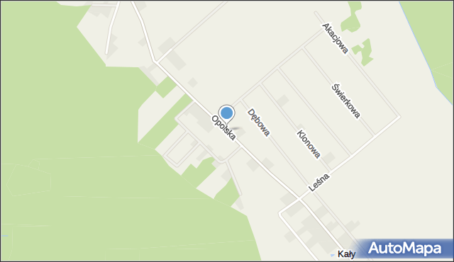 Kały gmina Murów, Opolska, mapa Kały gmina Murów