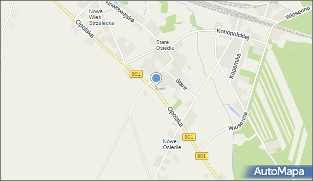 Kielcza, Opolska, mapa Kielcza