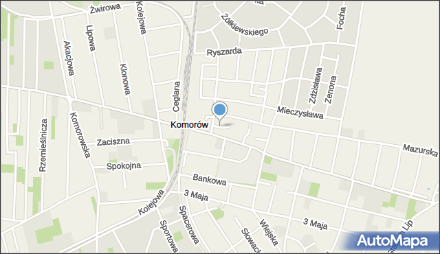 Komorów gmina Michałowice, Opalowa, mapa Komorów gmina Michałowice