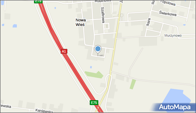 Kruszyn gmina Włocławek, Opalowa, mapa Kruszyn gmina Włocławek