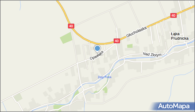 Łąka Prudnicka, Opawska, mapa Łąka Prudnicka