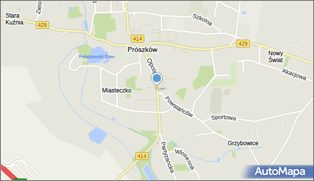 Prószków, Opolska, mapa Prószków