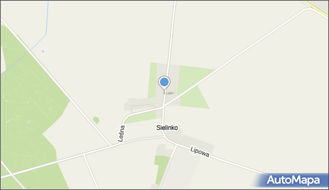 Sielinko, Opalenicka, mapa Sielinko