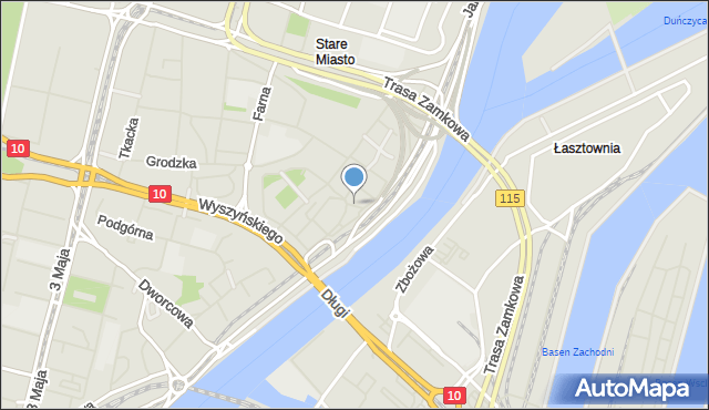 Szczecin, Opłotki, mapa Szczecina