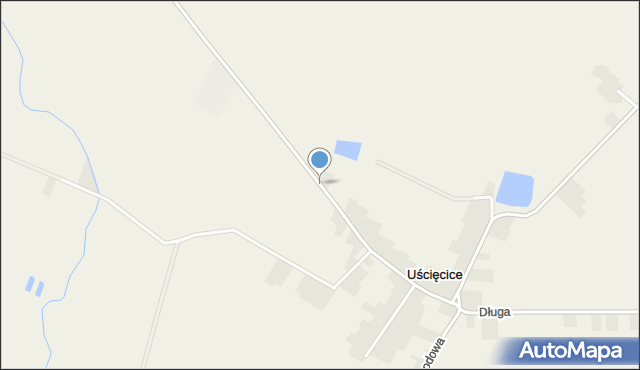 Uścięcice, Opalenicka, mapa Uścięcice