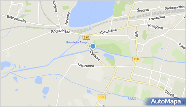 Wągrowiec, Opacka, mapa Wągrowiec