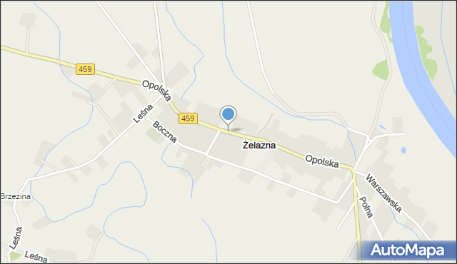 Żelazna gmina Dąbrowa, Opolska, mapa Żelazna gmina Dąbrowa