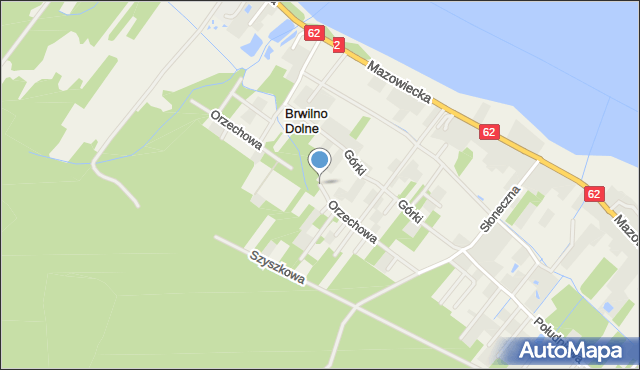 Brwilno Dolne, Orzechowa, mapa Brwilno Dolne