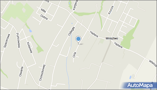 Cieszyn, Orla, mapa Cieszyna