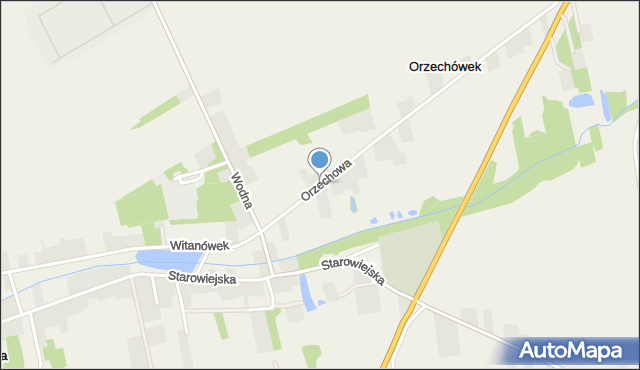 Dobra gmina Stryków, Orzechowa, mapa Dobra gmina Stryków
