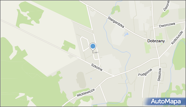 Dobrzany powiat stargardzki, Orzechowa, mapa Dobrzany powiat stargardzki