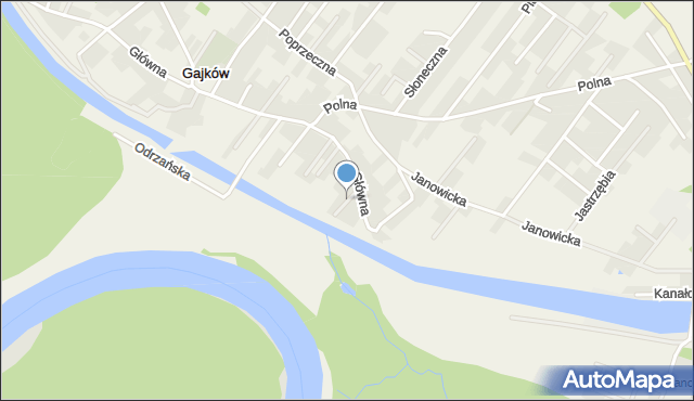 Gajków, Orzechowa, mapa Gajków