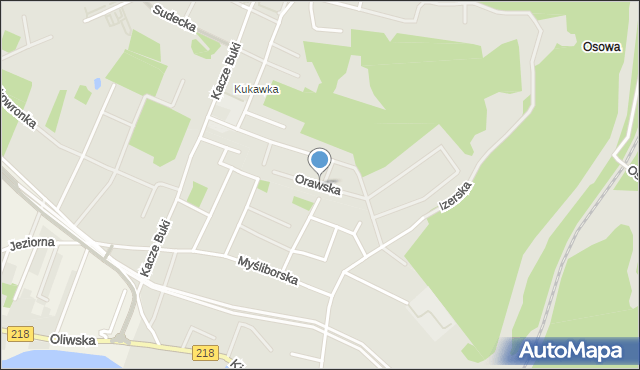 Gdynia, Orawska, mapa Gdyni