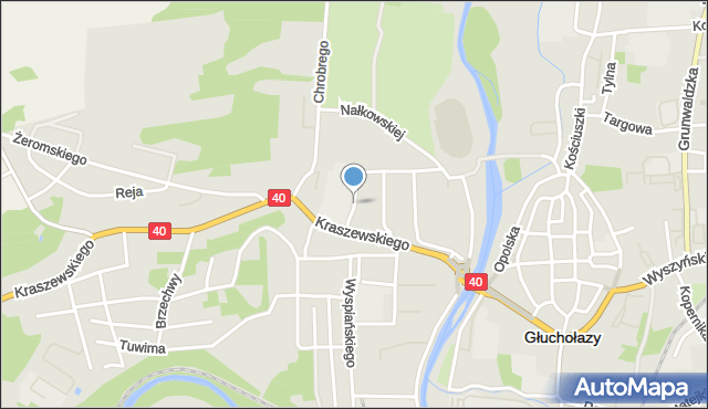Głuchołazy, Orzeszkowej Elizy, mapa Głuchołazy