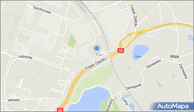 Gniezno, Orcholska, mapa Gniezna