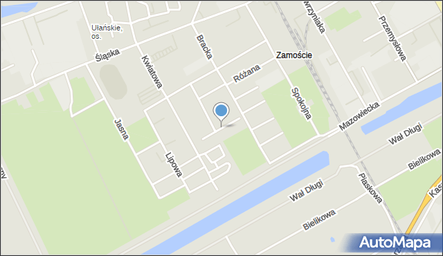 Gorzów Wielkopolski, Orzechowa, mapa Gorzów Wielkopolski