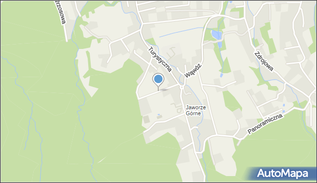 Jaworze powiat bielski, Orzechowa, mapa Jaworze powiat bielski