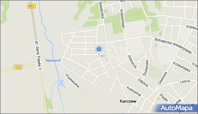 Karczew powiat otwocki, Ordona, mapa Karczew powiat otwocki
