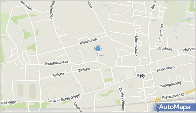 Kęty, Orzeszkowej Elizy, mapa Kęty