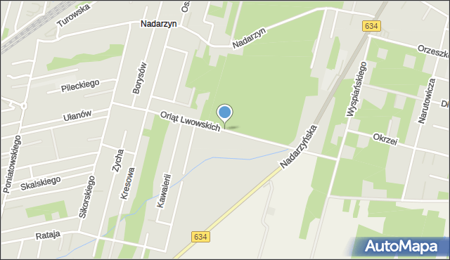 Kobyłka, Orląt Lwowskich, mapa Kobyłka