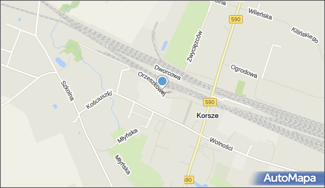 Korsze, Orzeszkowej Elizy, mapa Korsze