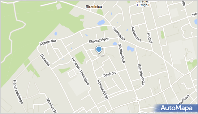 Kościerzyna, Orzeszkowej Elizy, mapa Kościerzyna