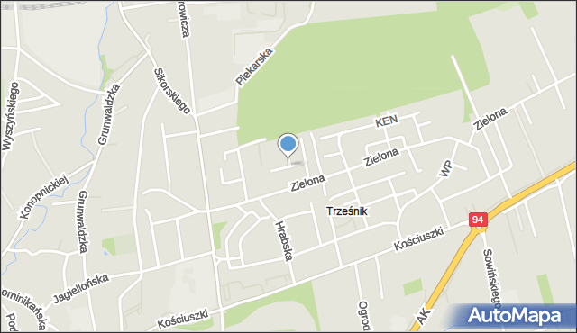 Łańcut, Orląt Łańcuckich, mapa Łańcut