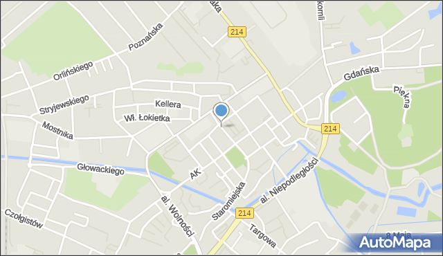 Lębork, Orzeszkowej Elizy, mapa Lębork