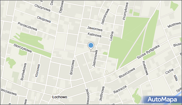 Łochowo, Orzechowa, mapa Łochowo