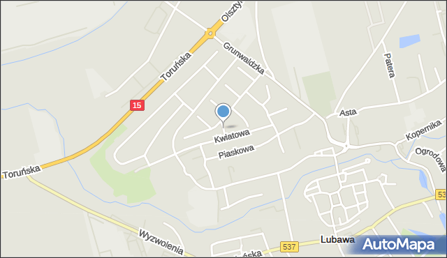 Lubawa, Orla, mapa Lubawa