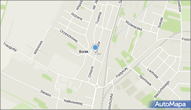 Mielec, Orkana Władysława, mapa Mielca